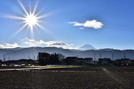昭和町の冬景色